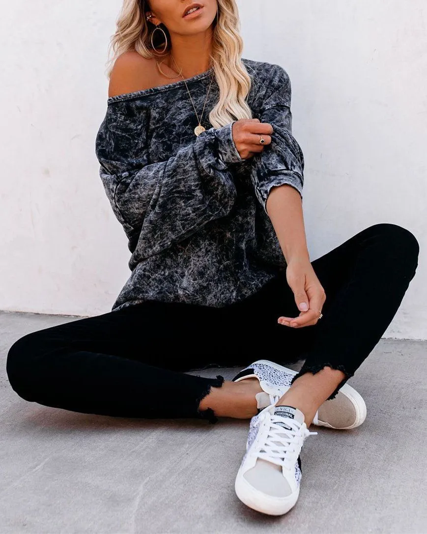 Stonestown Cotton Acid Wash Relaxed Pullover