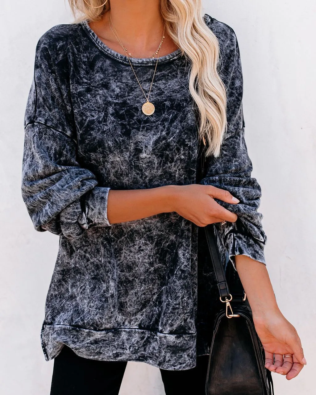 Stonestown Cotton Acid Wash Relaxed Pullover