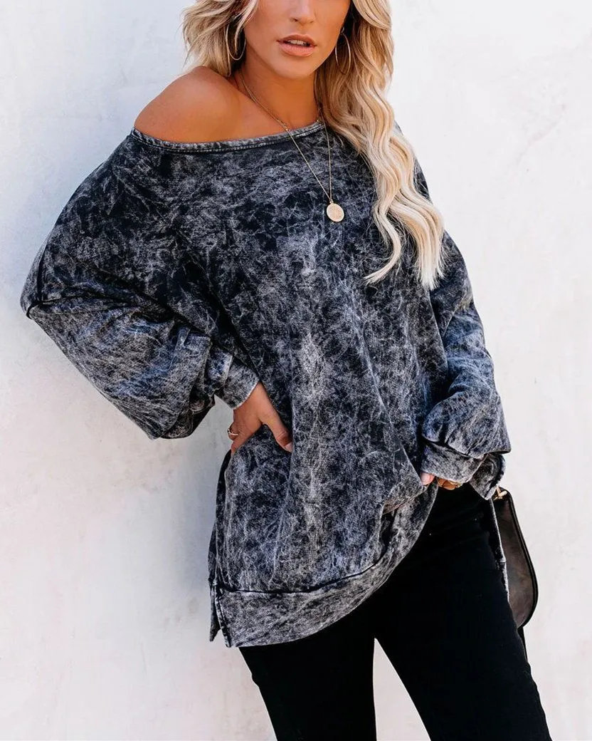 Stonestown Cotton Acid Wash Relaxed Pullover