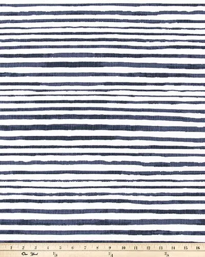 Straight Modern Valance in Denim Blue and White Stripe, Custom Made, Fully Lined, Premium Cotton Linen Fabric, Custom Made Modern  Valance, Horizon