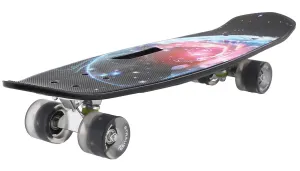 STRAUSS Cruiser Fishboard - Anti-Skid Penny Skateboard | Designed for All Skill Levels | 28 X 6 Inch | Scorpio Black