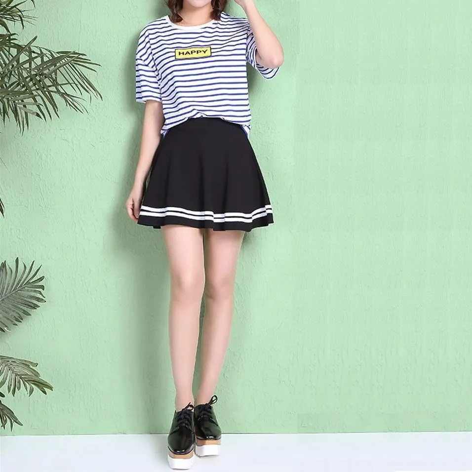Striped Mini Skirt