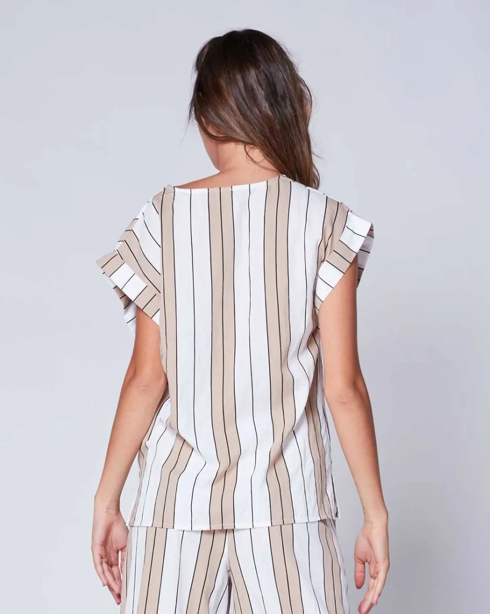 Striped Popover Tee