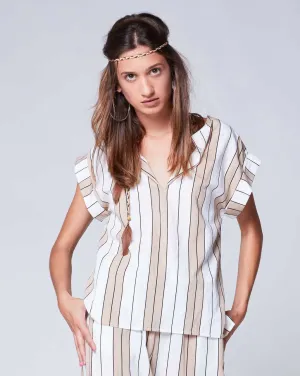 Striped Popover Tee