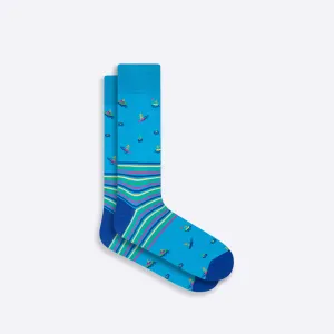 Surfers Striped Mid-Calf Socks