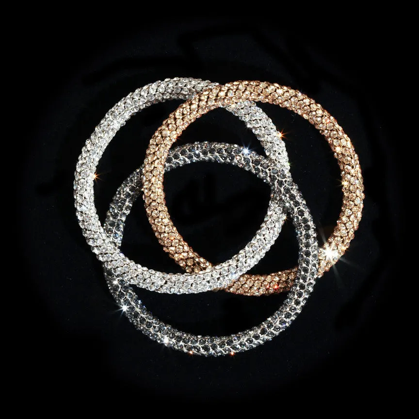 Swarovski Crystal Mesh Trinity Bangle