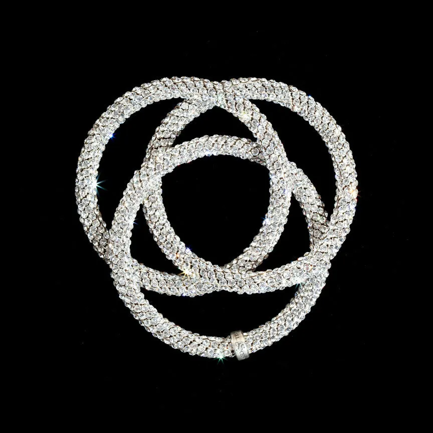 Swarovski Crystal Mesh Trinity Bangle