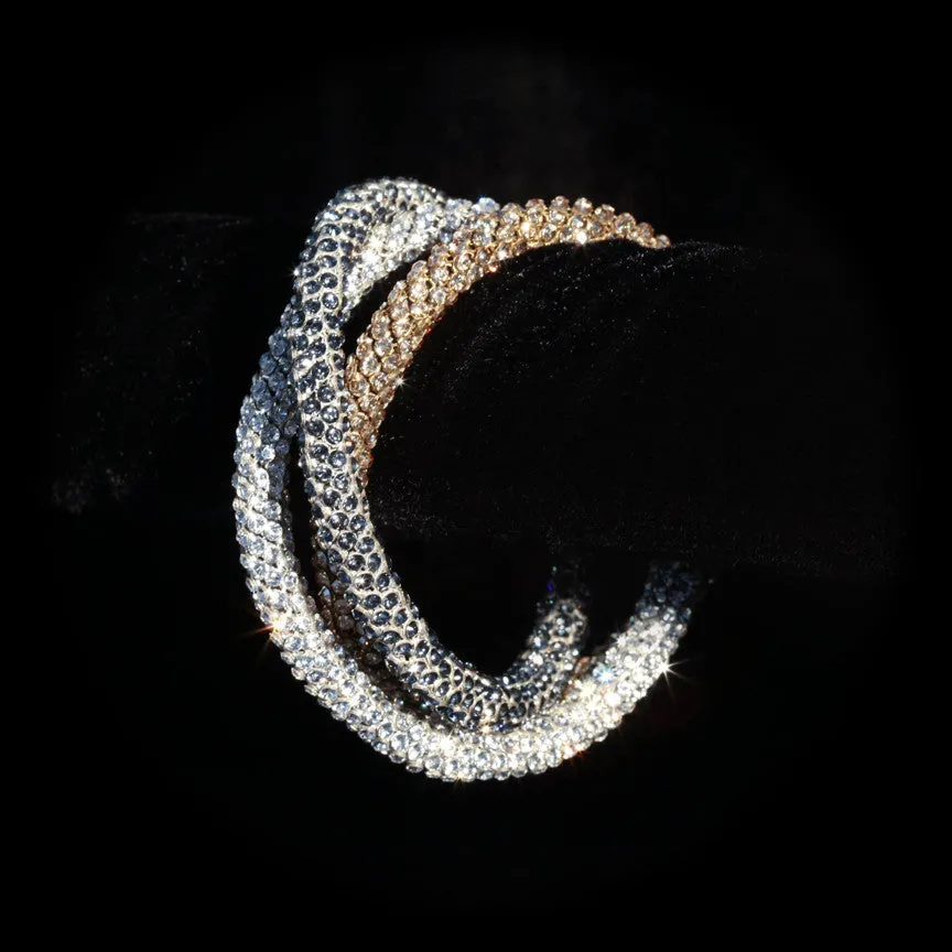 Swarovski Crystal Mesh Trinity Bangle