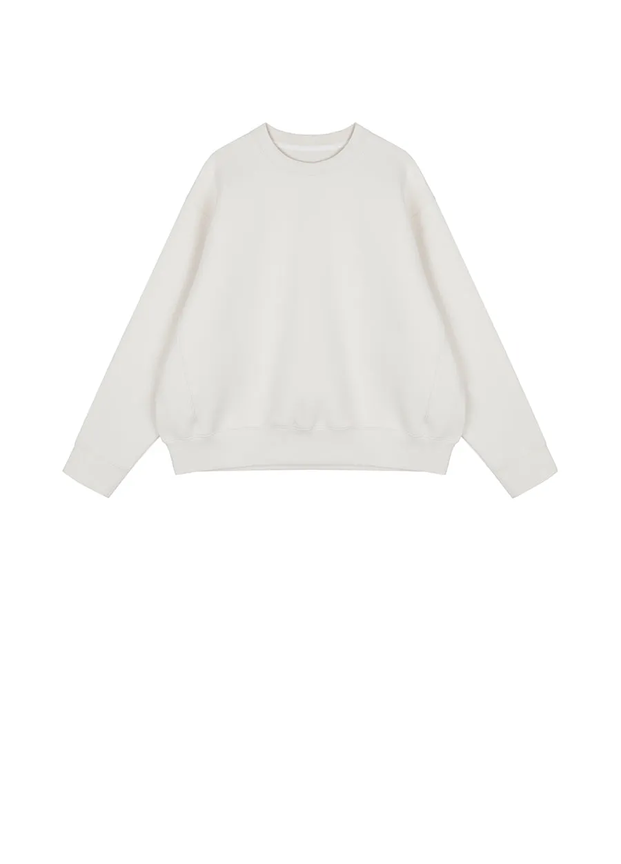 Sweatshirt / JNBY Relaxed Crew-neck Cotton Sweatshirt