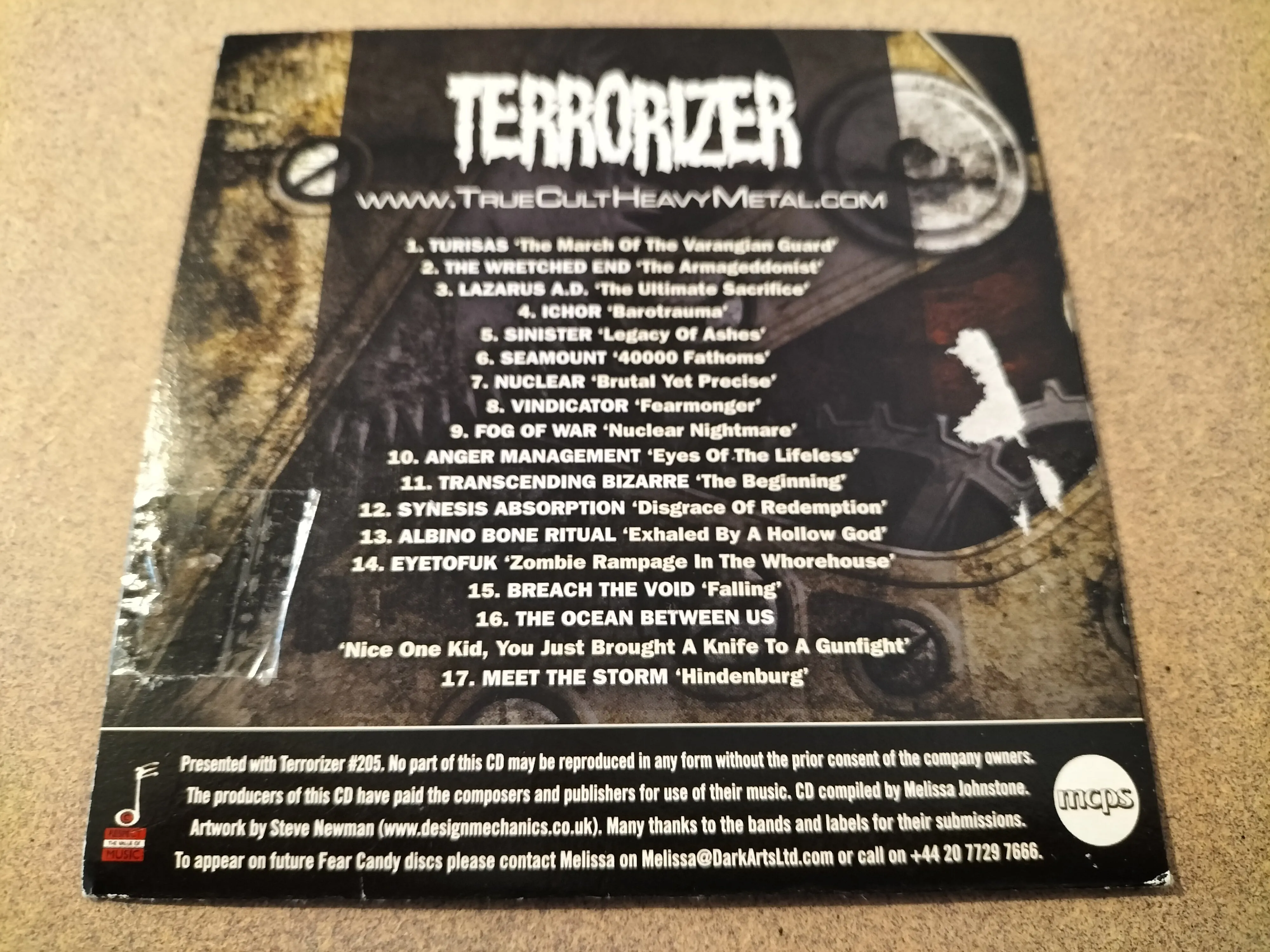 TERRORIZER #205   Dominion #8   Fear Candy 89 CD [2ND HAND]