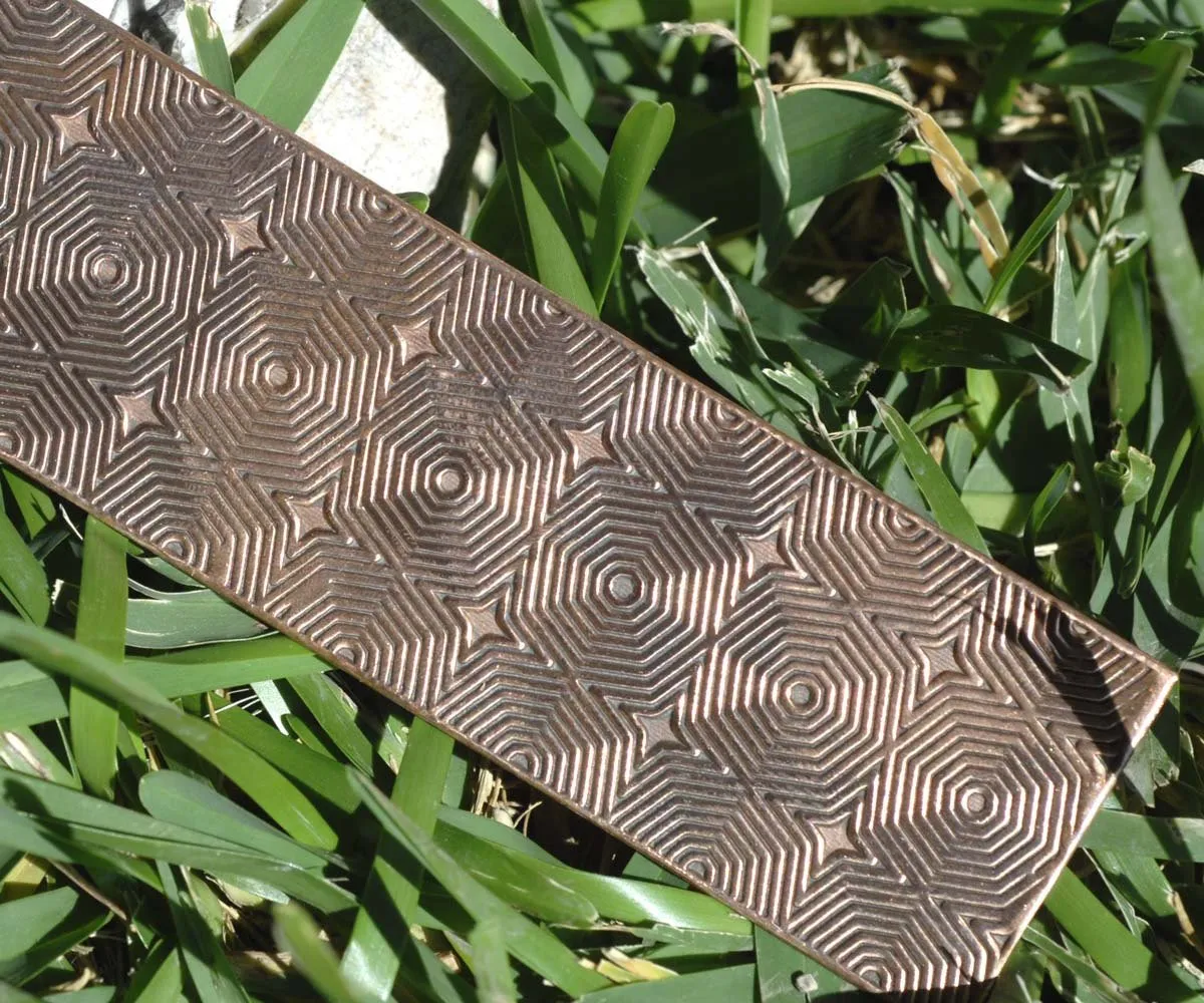 Textured Metal Sheet Hexagon Octagon Pattern