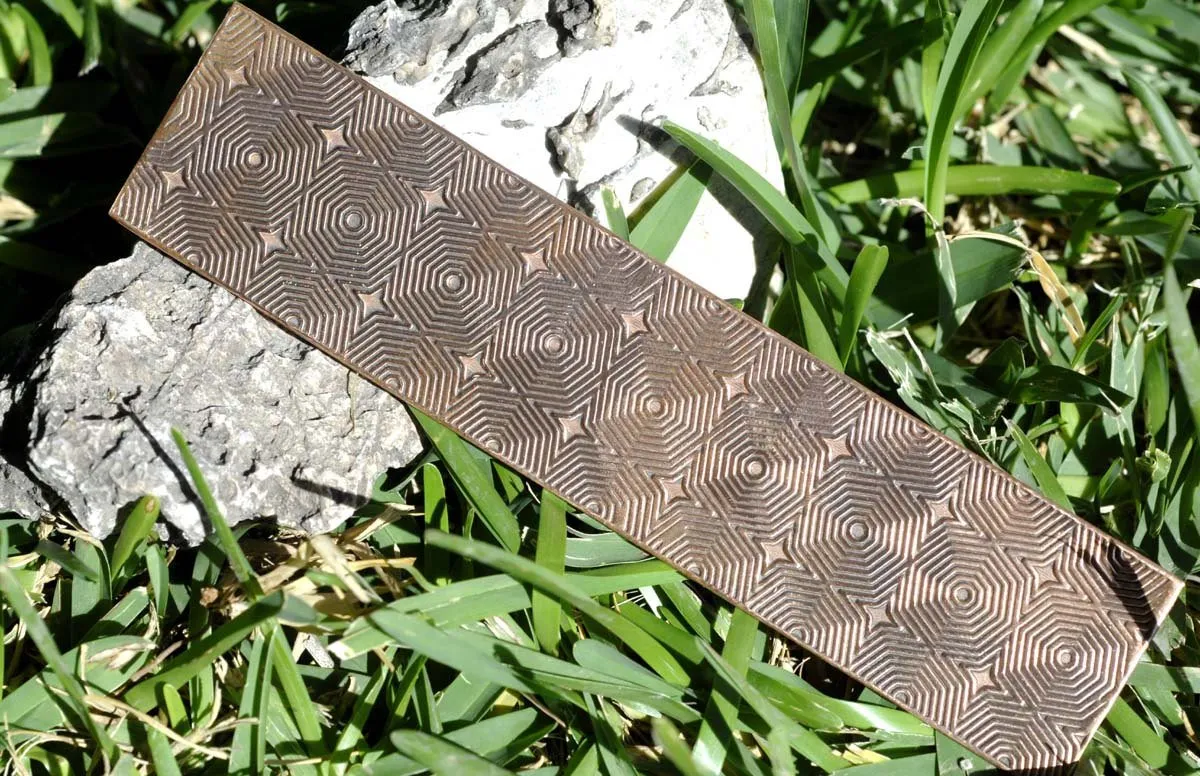 Textured Metal Sheet Hexagon Octagon Pattern