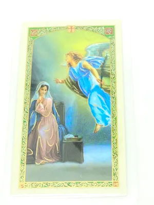 The Angelus Prayer Laminated Holy Card (Plastic Covered)