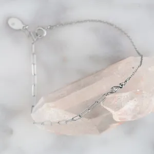 The Asymmetrical Diamond Eye Bracelet | 14K White Gold