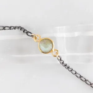 The Asymmetrical Labradorite Necklace | Sterling Silver