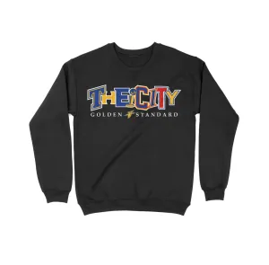 THE CITY MIXED FONT CREWNECK SWEATER (BLACK)