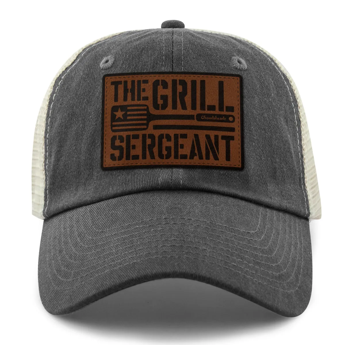 The Grill Sergeant Leather Patch Relaxed Trucker