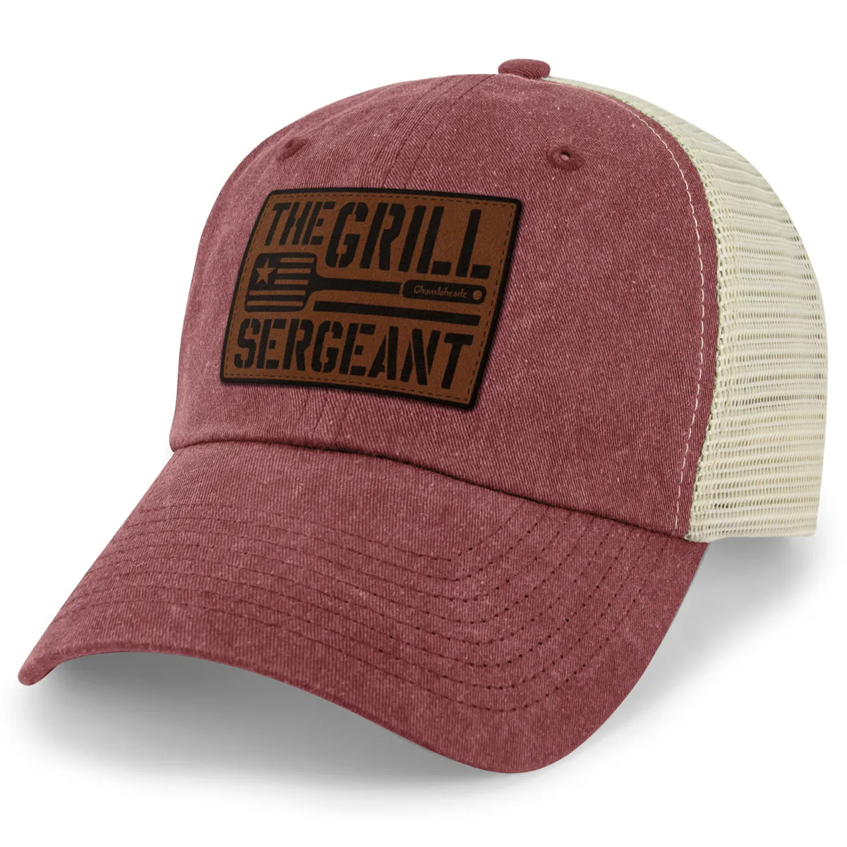 The Grill Sergeant Leather Patch Relaxed Trucker