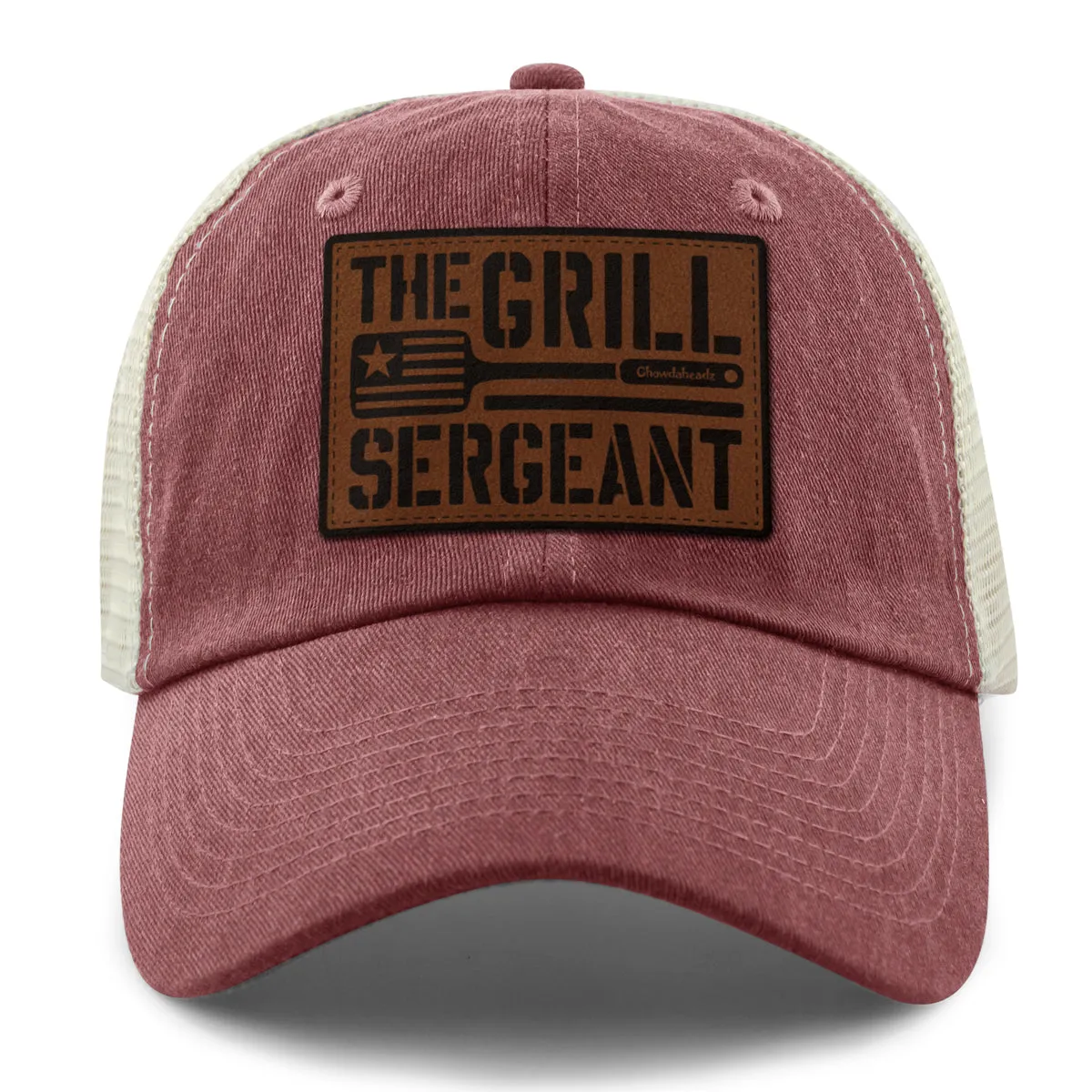 The Grill Sergeant Leather Patch Relaxed Trucker