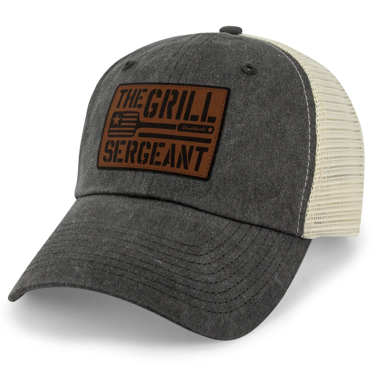 The Grill Sergeant Leather Patch Relaxed Trucker