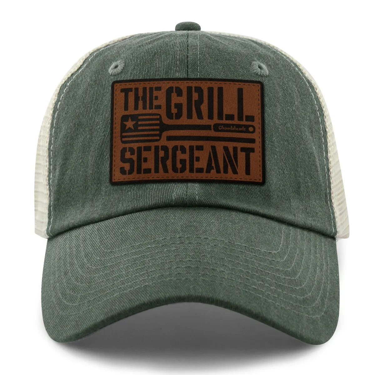 The Grill Sergeant Leather Patch Relaxed Trucker