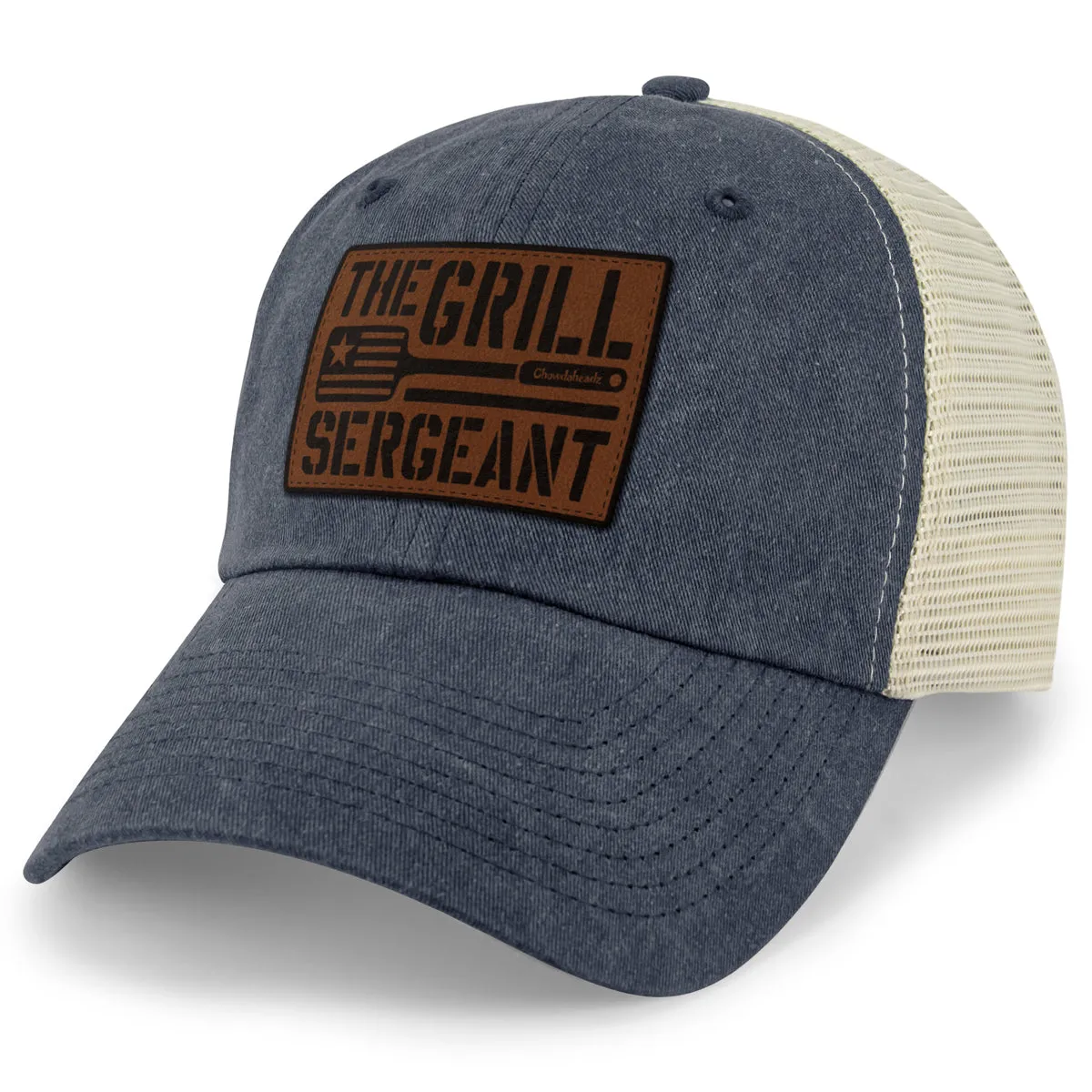 The Grill Sergeant Leather Patch Relaxed Trucker