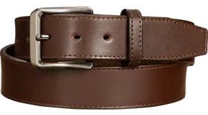 The Stallion: Brown Stitched Italian Leather 1.50"