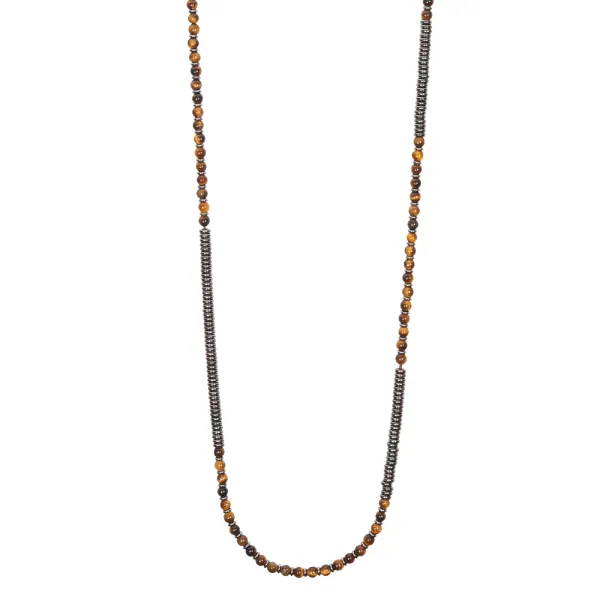 Tiger's eye with Rose Gold and Black PVD Gift Idea for him