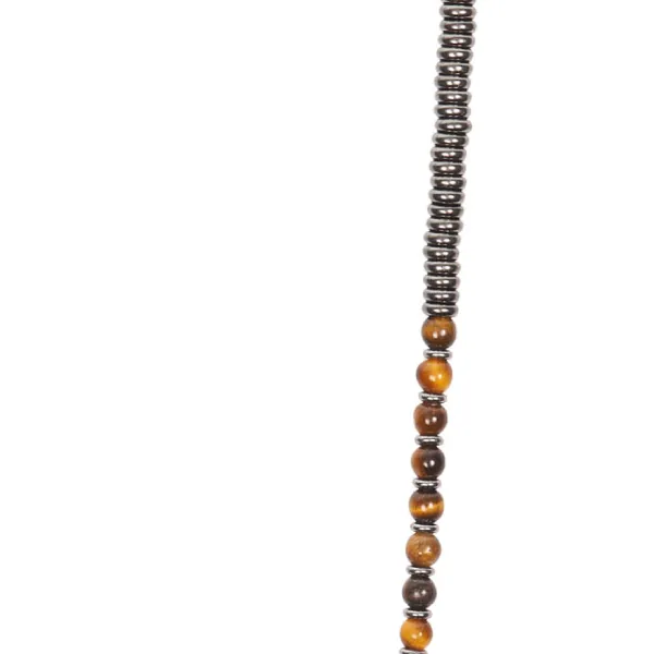 Tiger's eye with Rose Gold and Black PVD Gift Idea for him