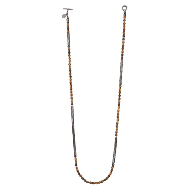 Tiger's eye with Rose Gold and Black PVD Gift Idea for him
