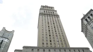 Tilt to U.S. Court House in New York City
