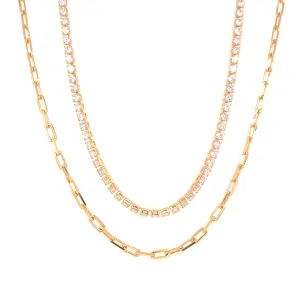 Tina Tennis X Paperclip Necklace