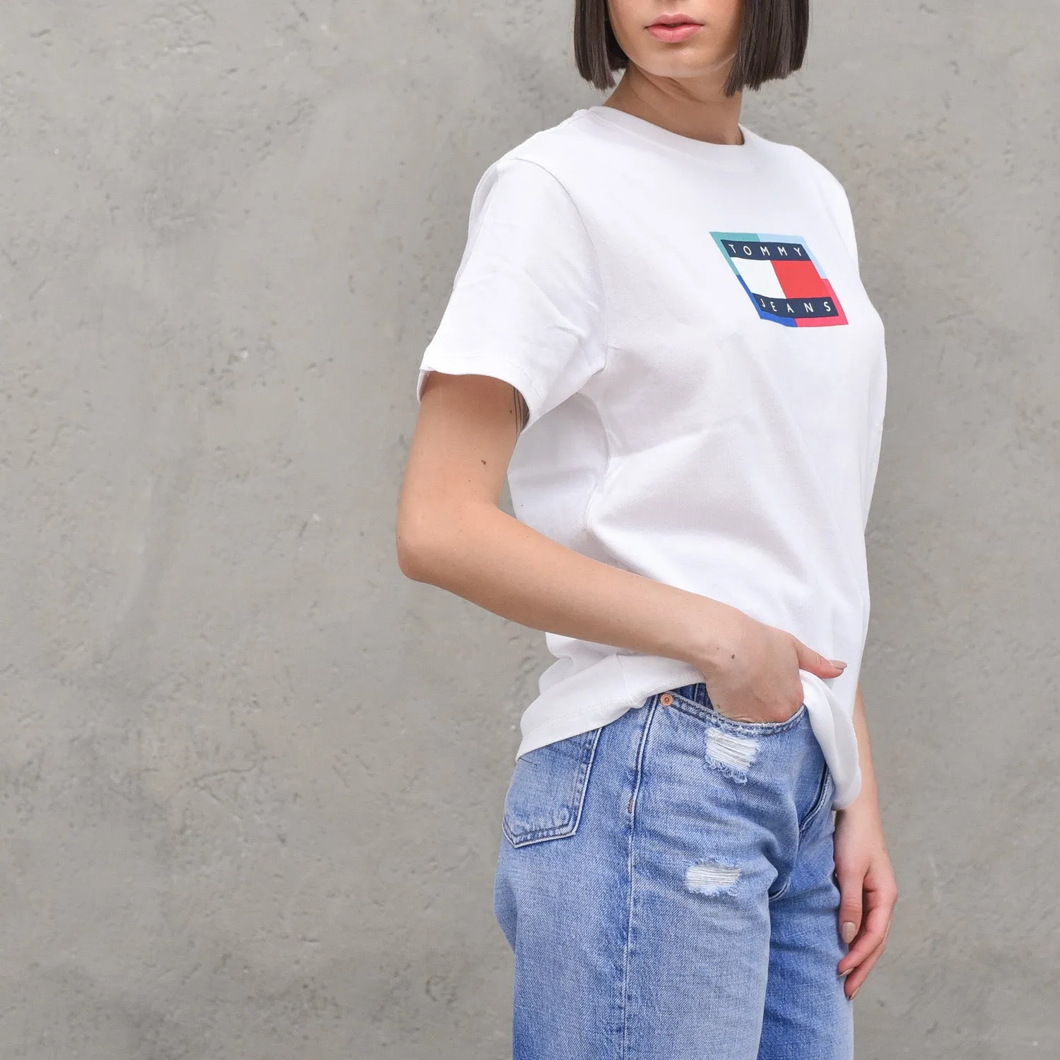 Tjm Relaxed Multi Flag Tee - White