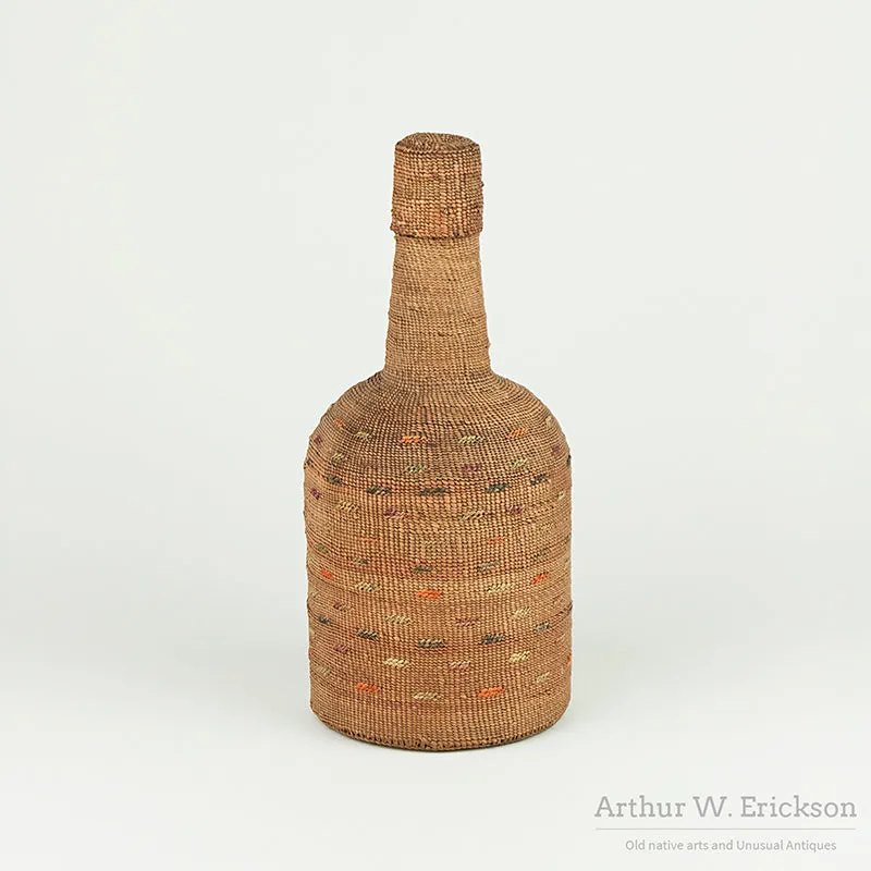 Tlingit Basketry Covered Bottle