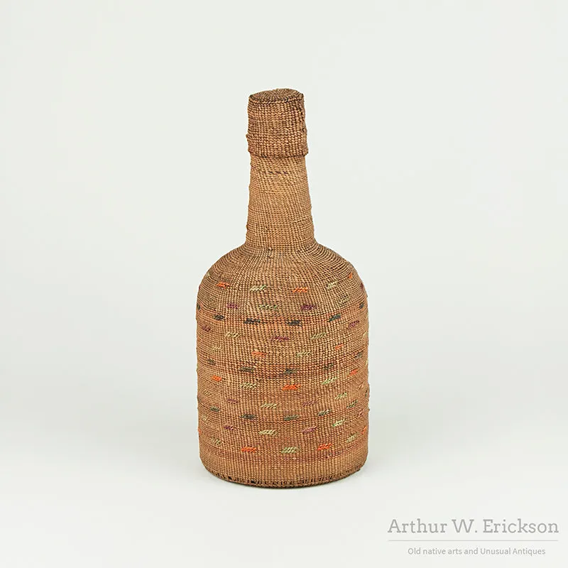 Tlingit Basketry Covered Bottle