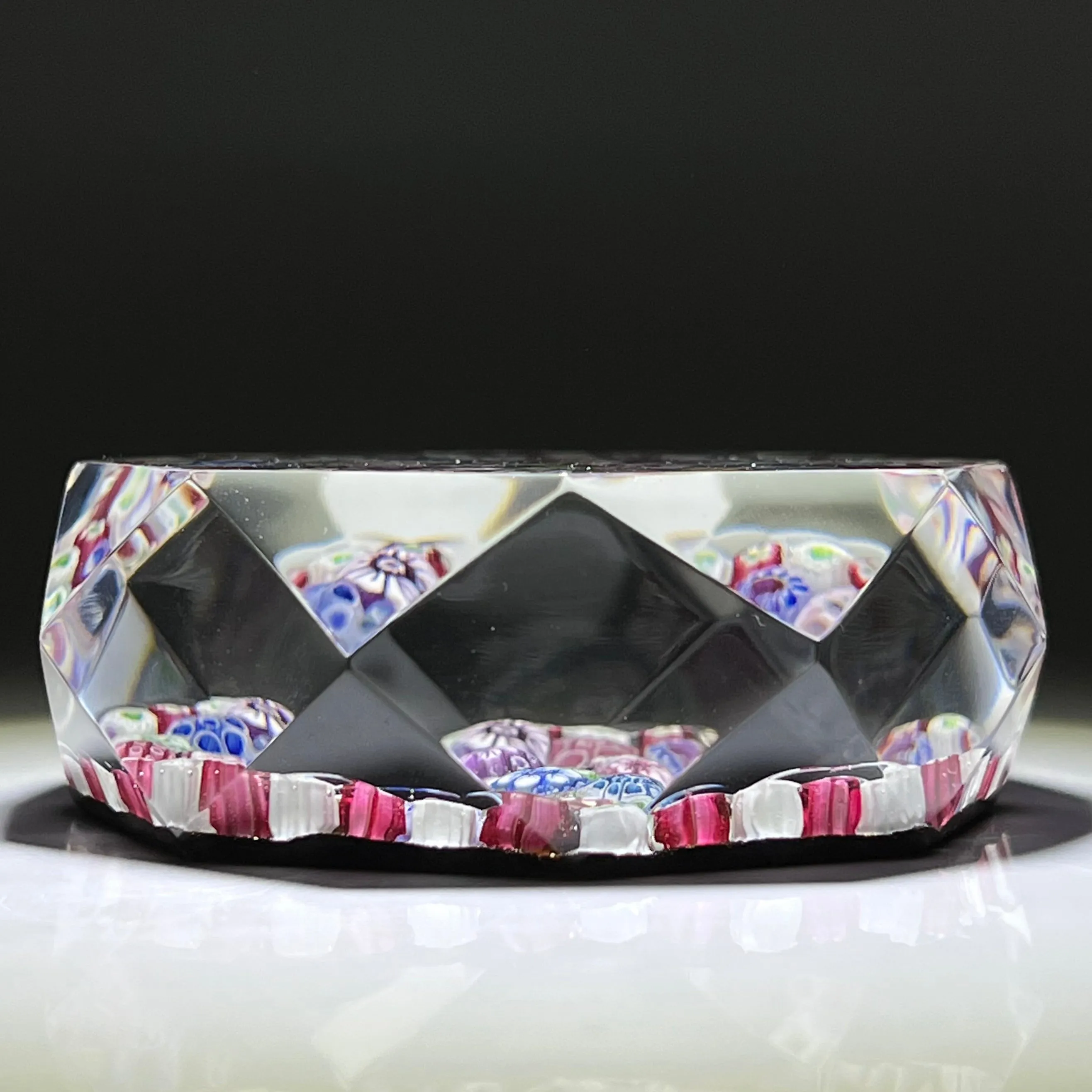 Tomasz Gondek 2021 Glass Art Paperweight Faceted Closepack Complex Millefiori Plaque