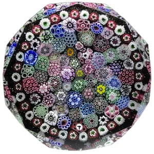 Tomasz Gondek 2021 Glass Art Paperweight Faceted Closepack Complex Millefiori Plaque