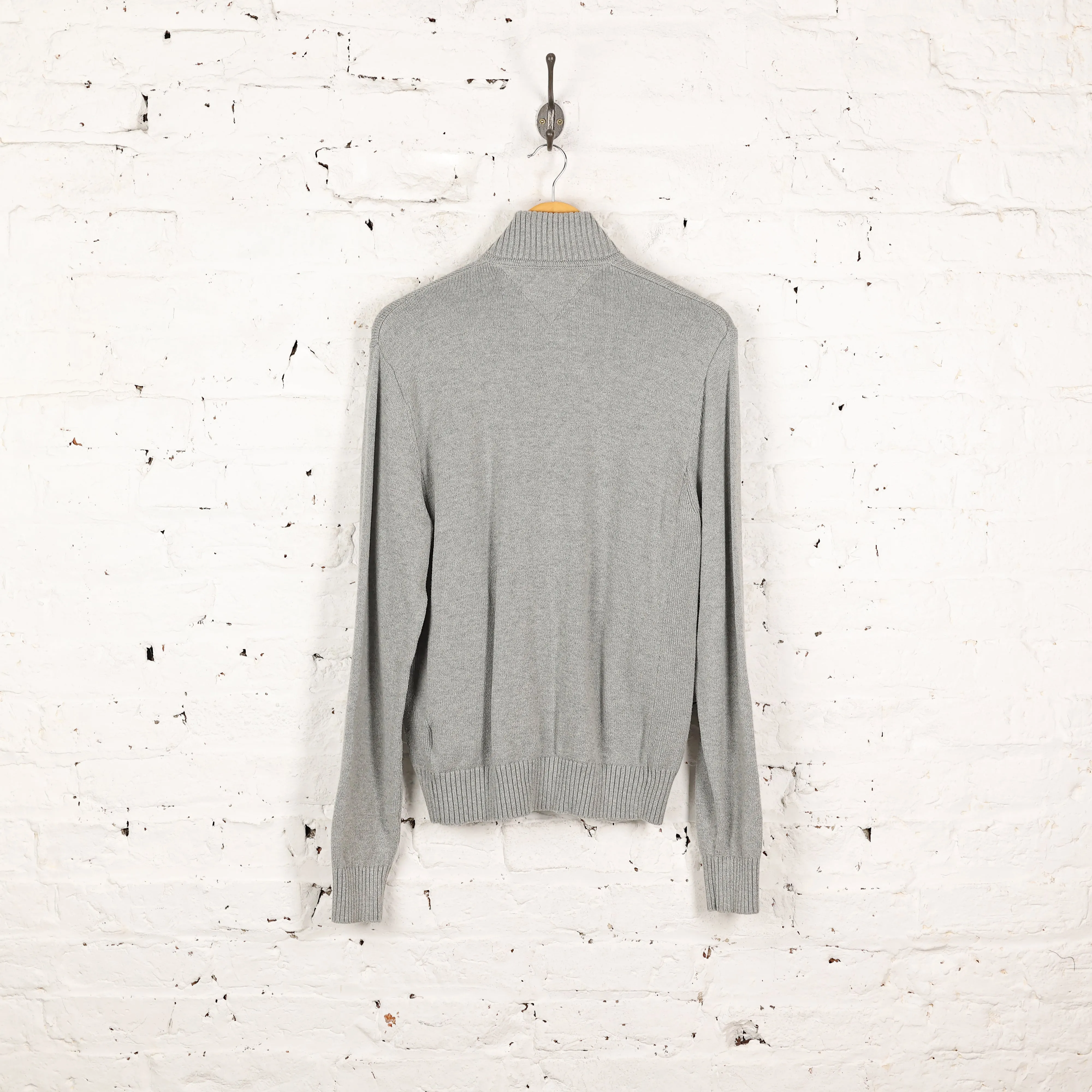 Tommy Hilfiger Zip Up Knit Jacket - Grey - S