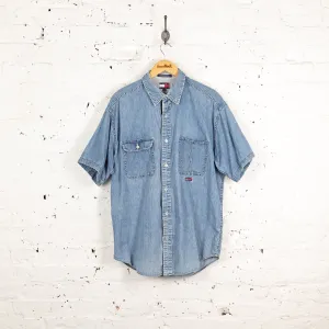 Tommy Jeans Short Sleeve Denim Shirt - Blue - L