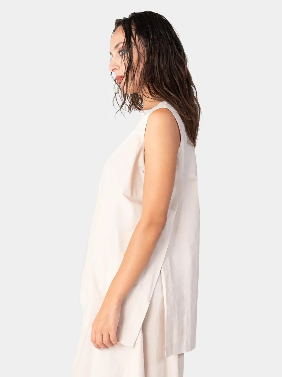 Top Stitched Cotton Tank