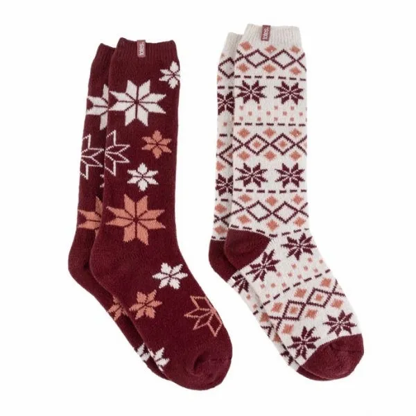 Totes Isotoner KNEE HIGH SUPERSOFT WELLY Womens Socks Berry: One Size
