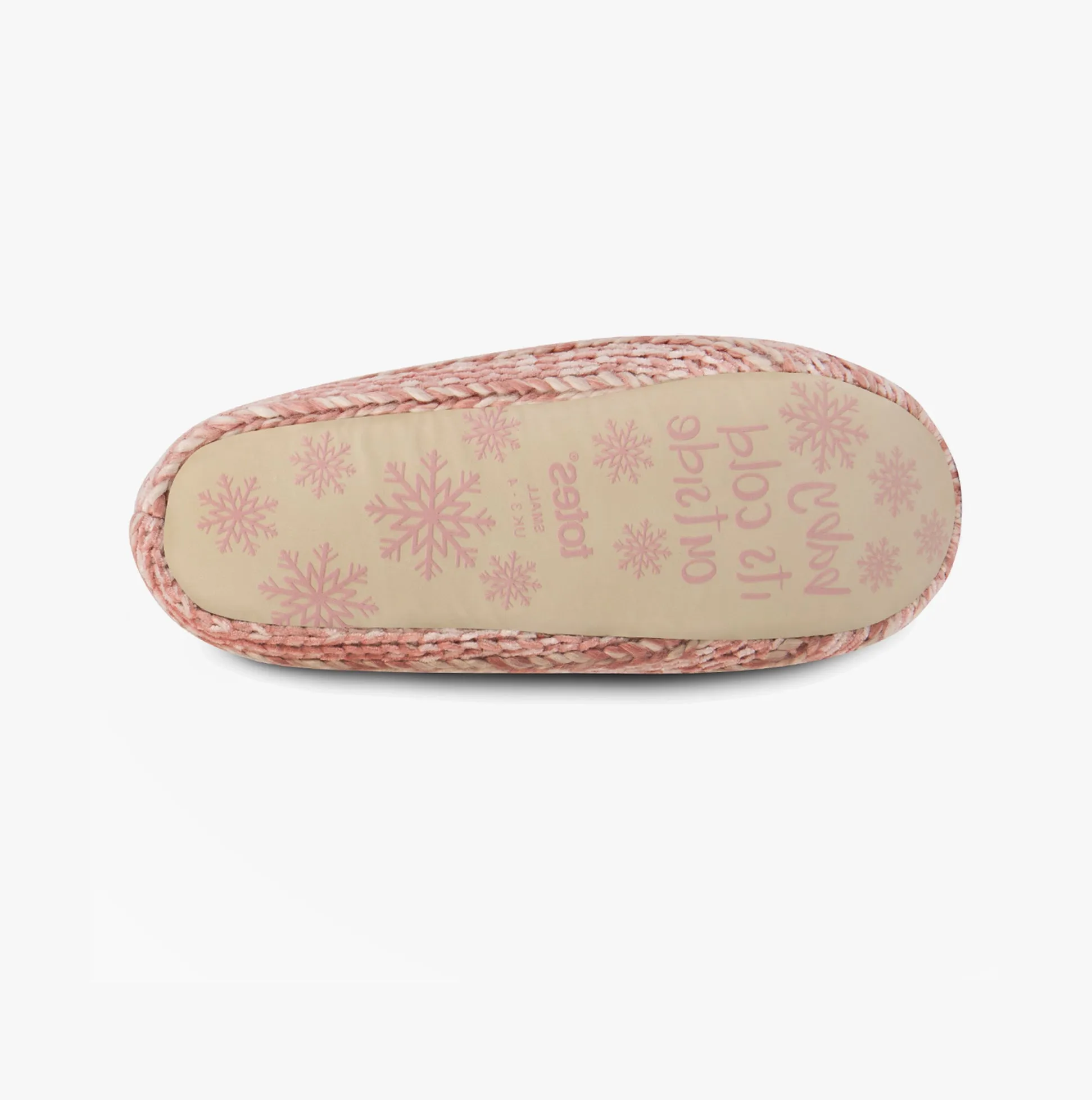 Totes Toasties KNITTED Ballet Slippers Womens Pink