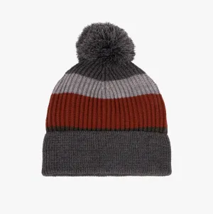 Totes Toasties Rib Knitted Hat With Pom Pom Detail Mens Bobble Multi