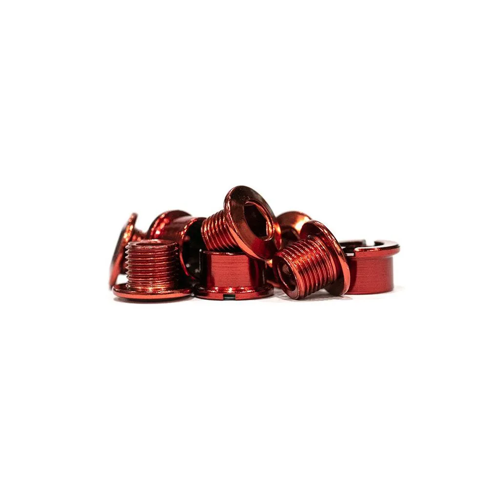 Track Steel Chainring Bolts - Red