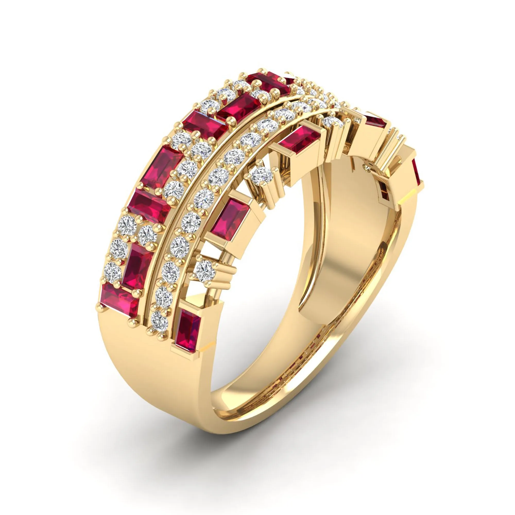 Tracy Ruby and Diamond Fashion Ring