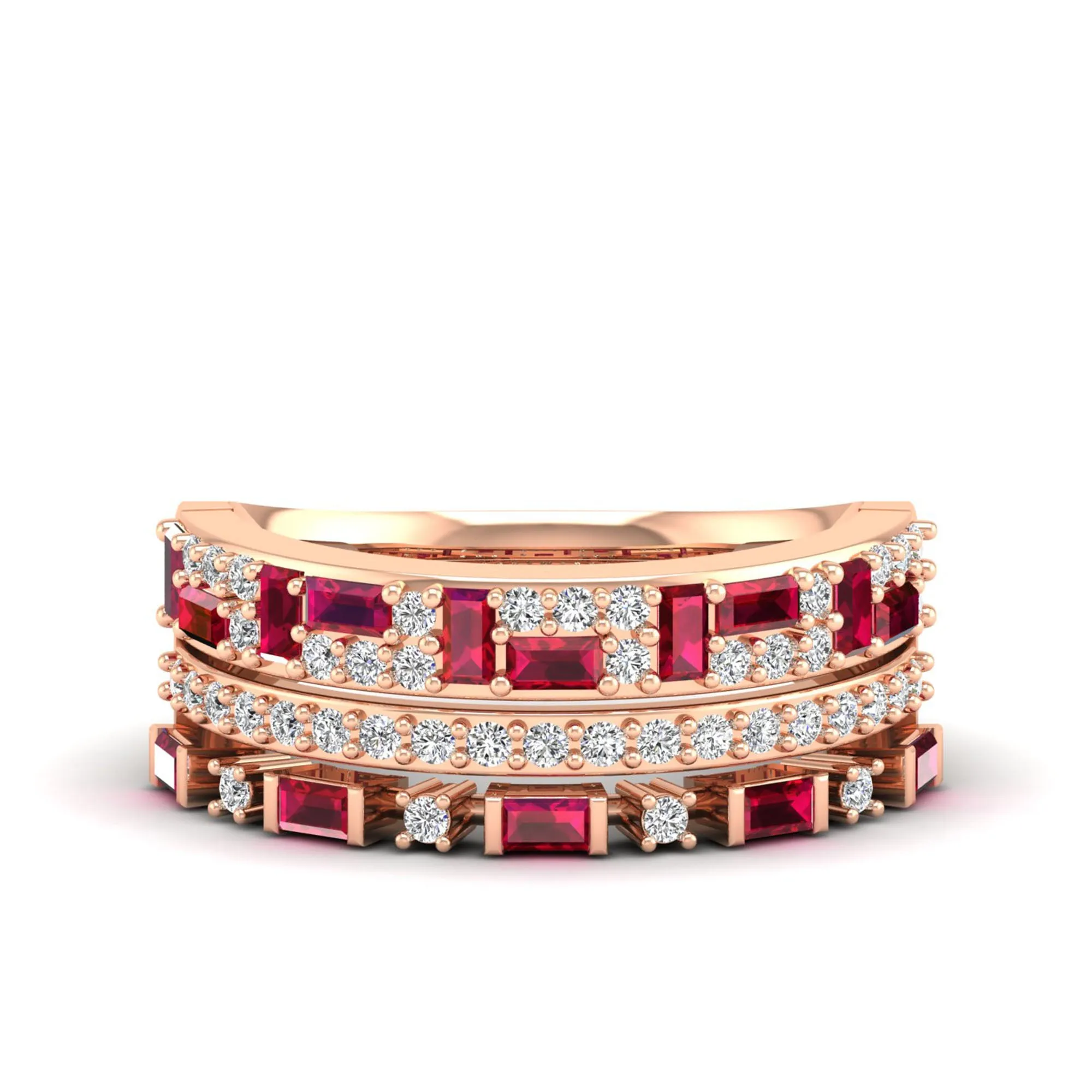 Tracy Ruby and Diamond Fashion Ring