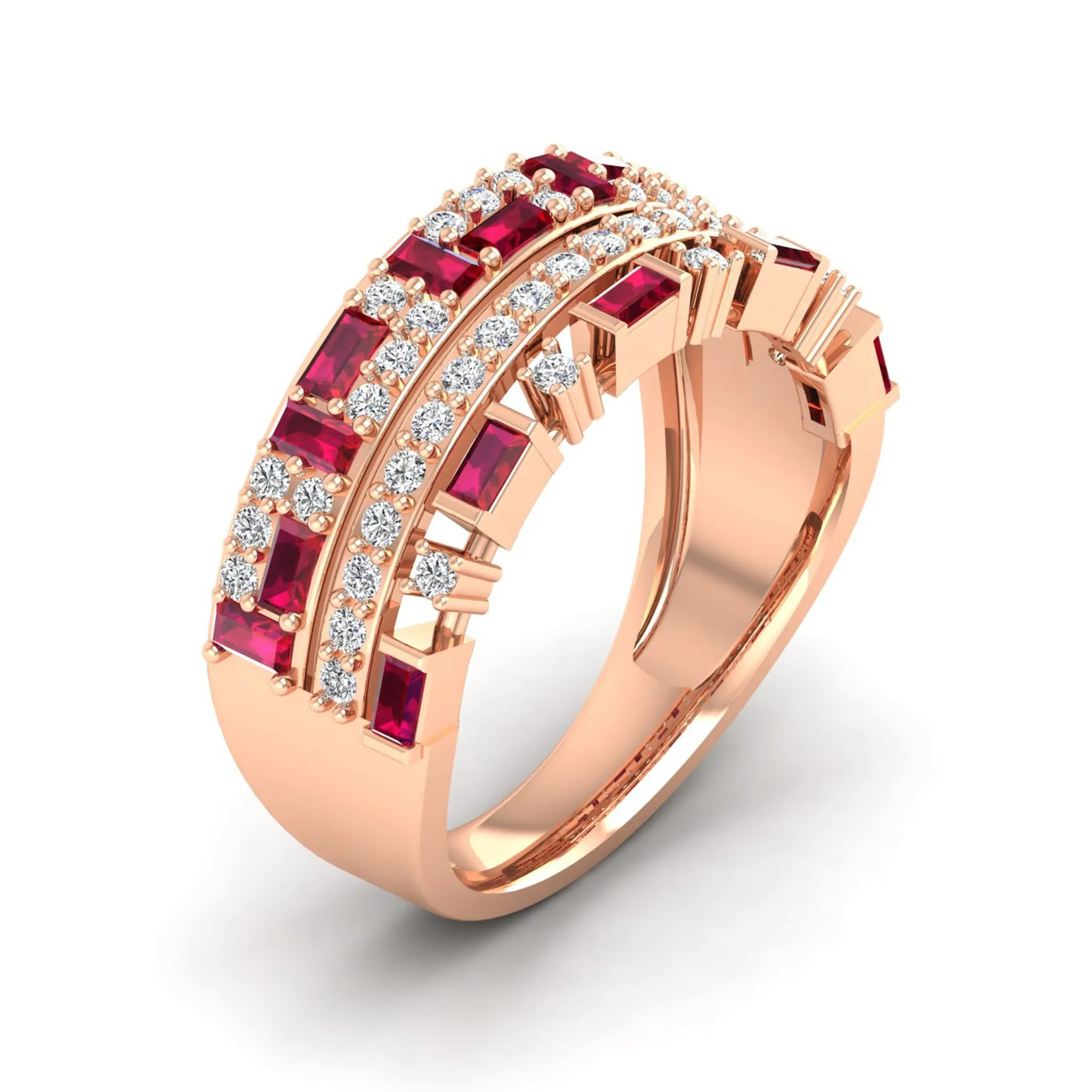 Tracy Ruby and Diamond Fashion Ring