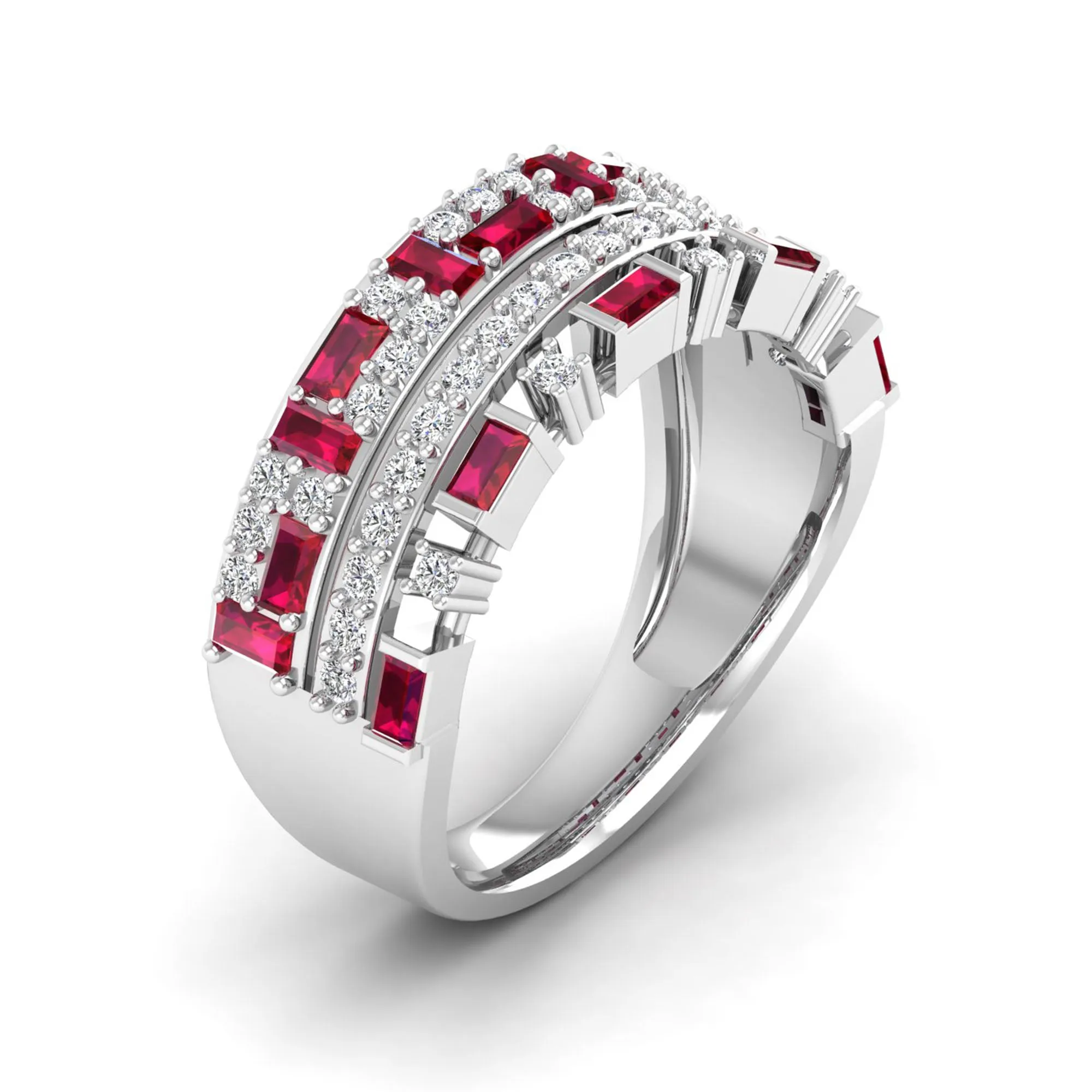Tracy Ruby and Diamond Fashion Ring