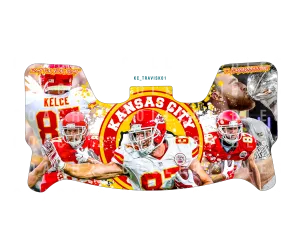 Travis Kelce Custom Visor for Any Full Size Riddell Helmet (Universal Fit)