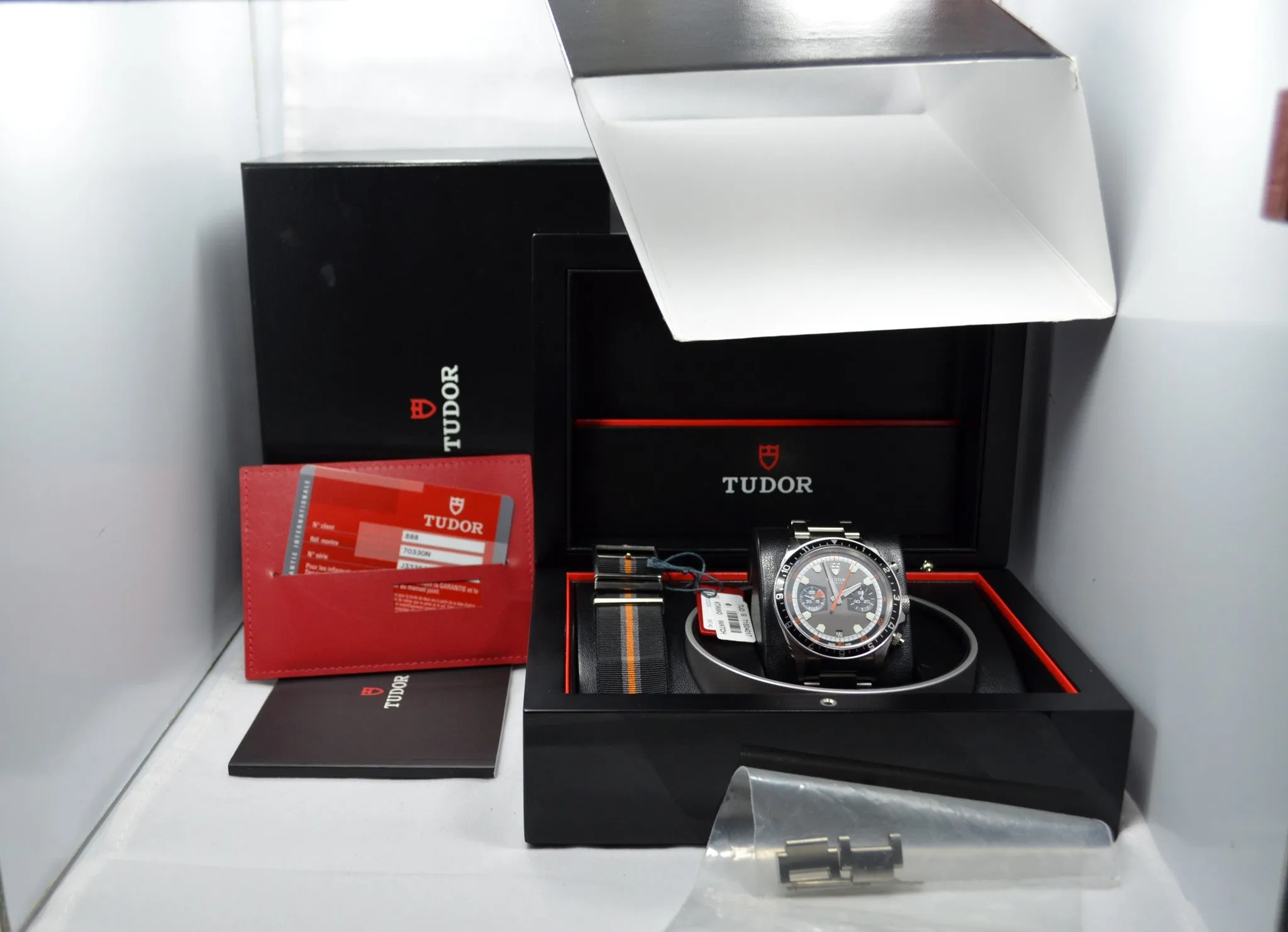 Tudor 70330N Heritage Stainless Steel Wristwatch Box Papers